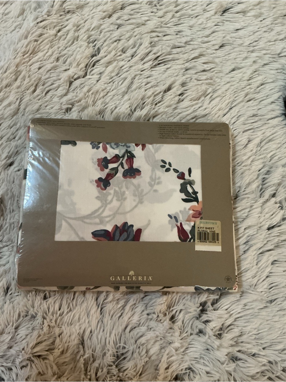 Galleria King Flat Sheet & 2 Standard Pillowcases Floral Bedding Set New - Picture 10 of 12